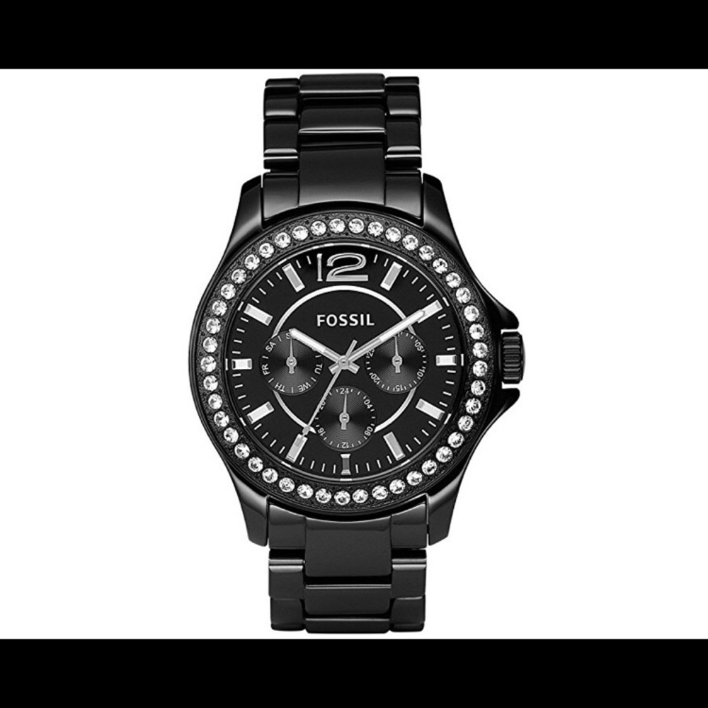 Women’s Fossil CE1011 Black Ceramic Watch